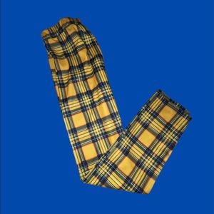 Yellow and Blue Plaid Pants